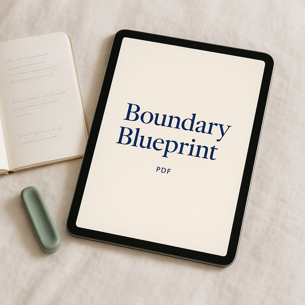 Boundary Blueprint Advanced edition mockup with journal